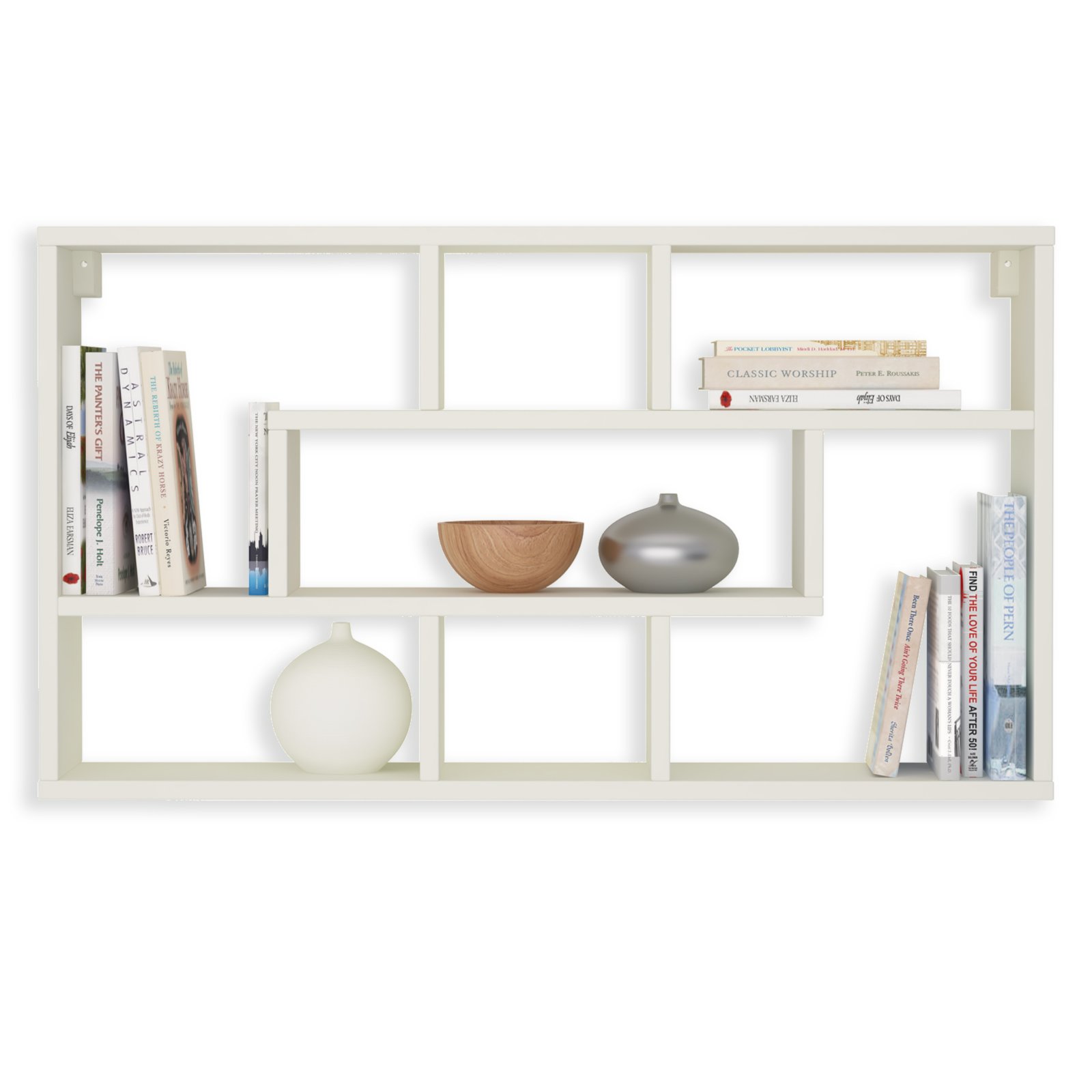 Wandregal DREAM - weiß - 7 Fächer - 85 cm | Wandregale & Boards