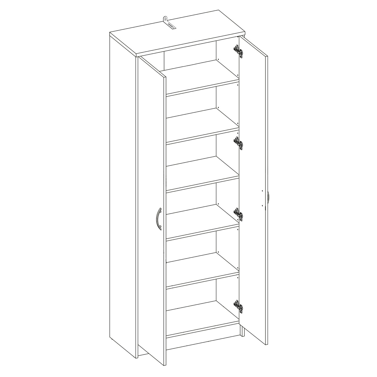 Hochschrank - Sonoma Eiche - 198 cm hoch