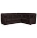 Ecksofa - dunkelbraun - 2-Sitzer rechts