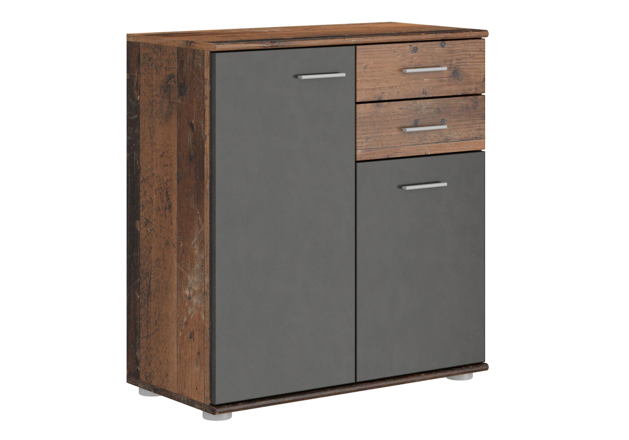 Kommode - Old Wood Vintage - anthrazit - 71 cm breit | Online bei