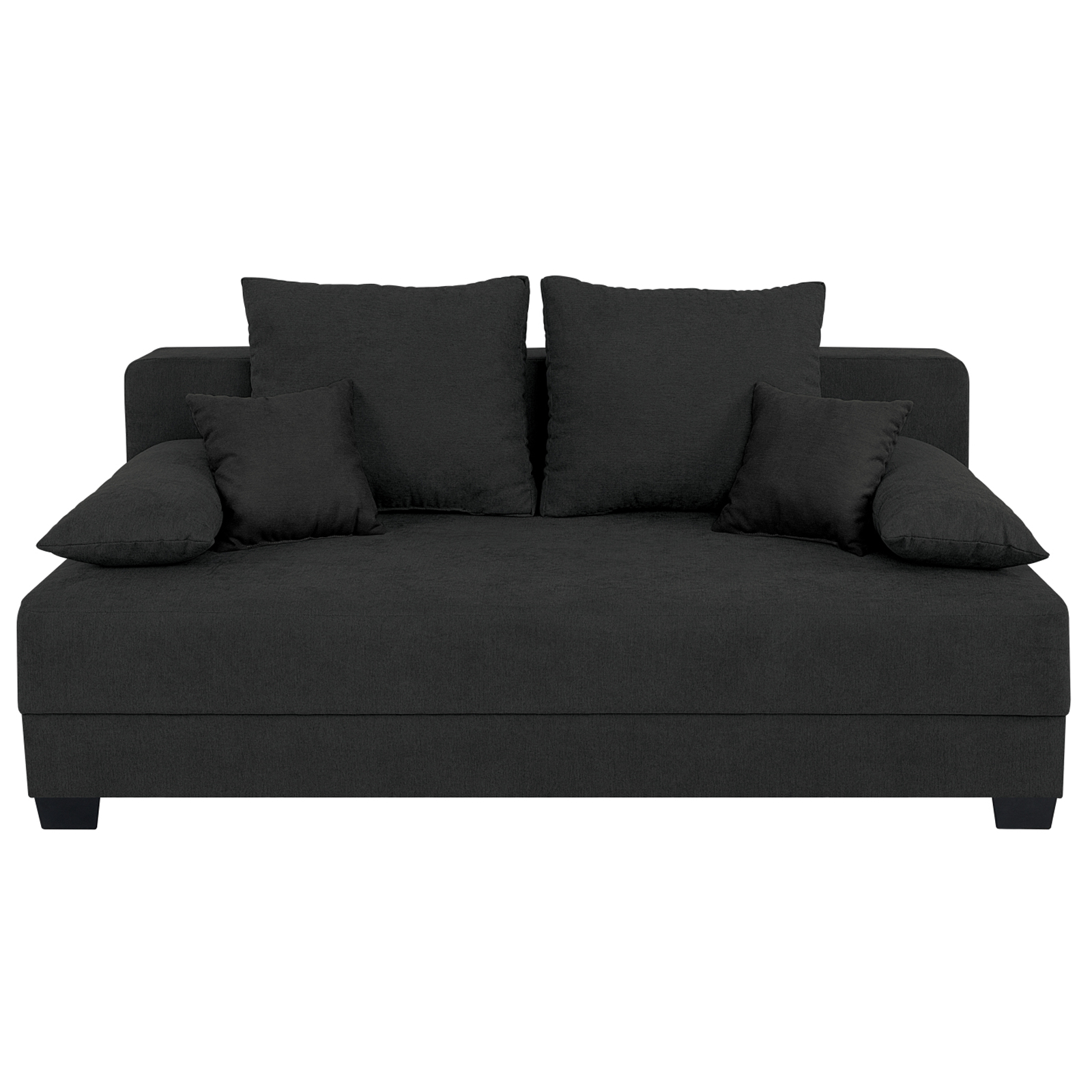 Boxspringsofa - schwarz - Dauerschläfer mit Staukasten