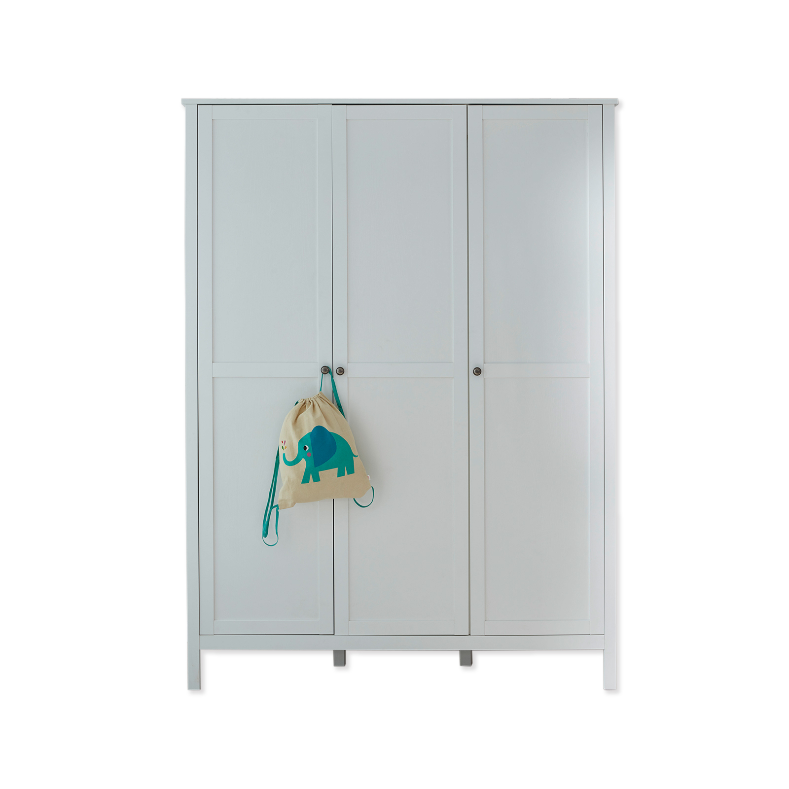 Kleiderschrank - weiß - 141 cm breit