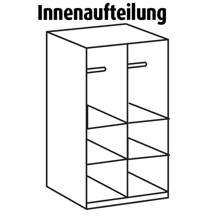 Kleiderschrank - Alpinweiß - Sonoma Eiche - 90x198 cm