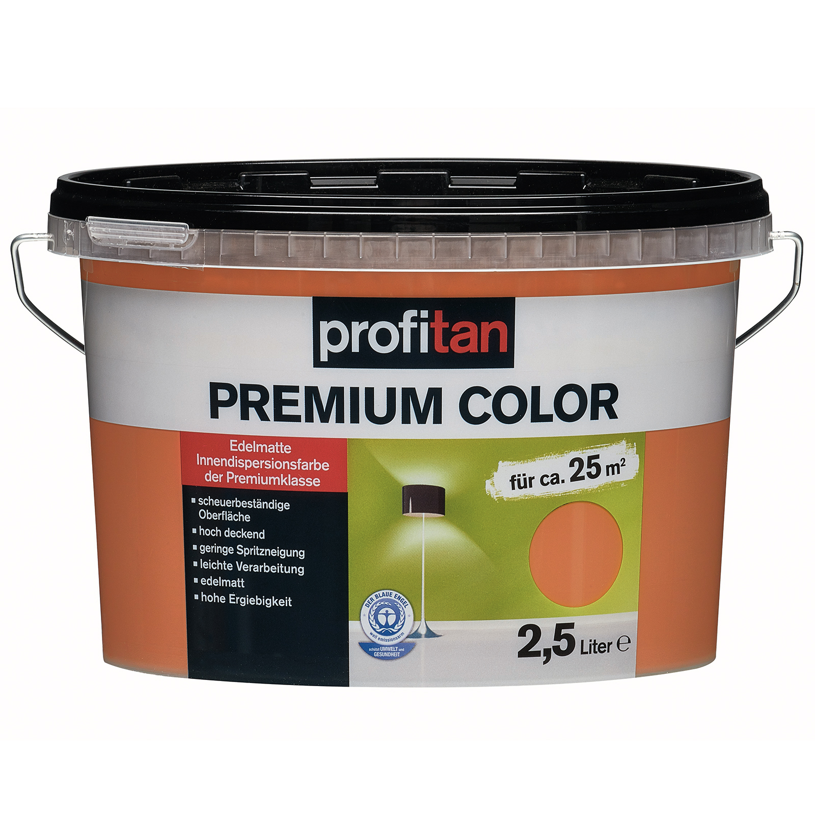profitan Wandfarbe Premium Color - orange blossom edelmatt - 2,5 Liter