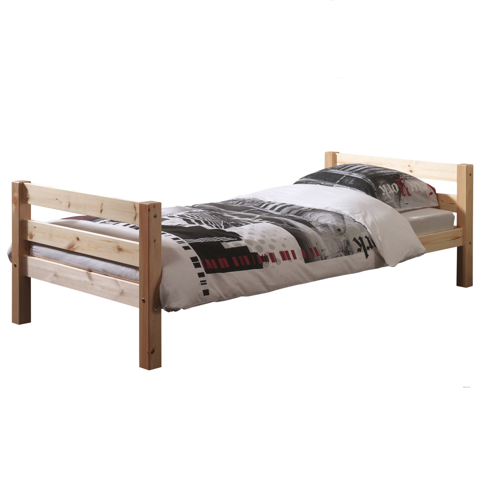 Bett PINO - Kiefer massiv natur - 90x200 cm