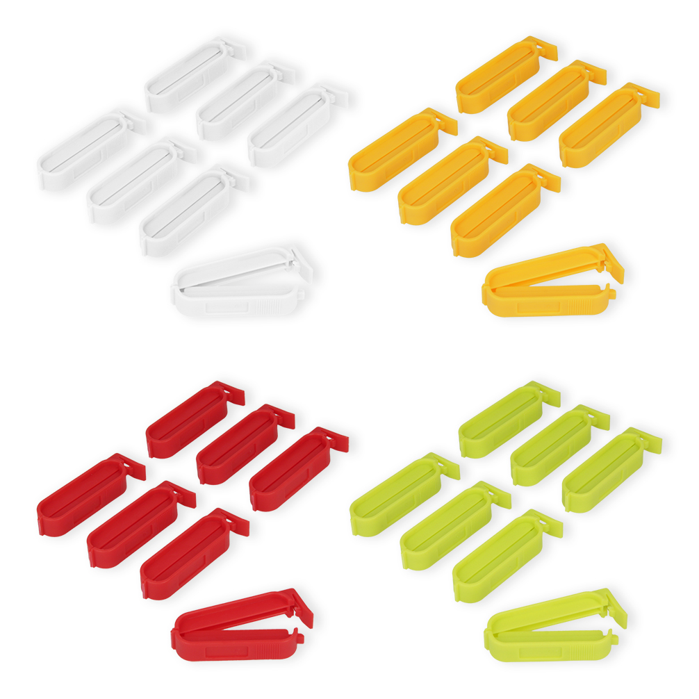 7 Verschlussklammern - verschiedene Farben - 6 cm