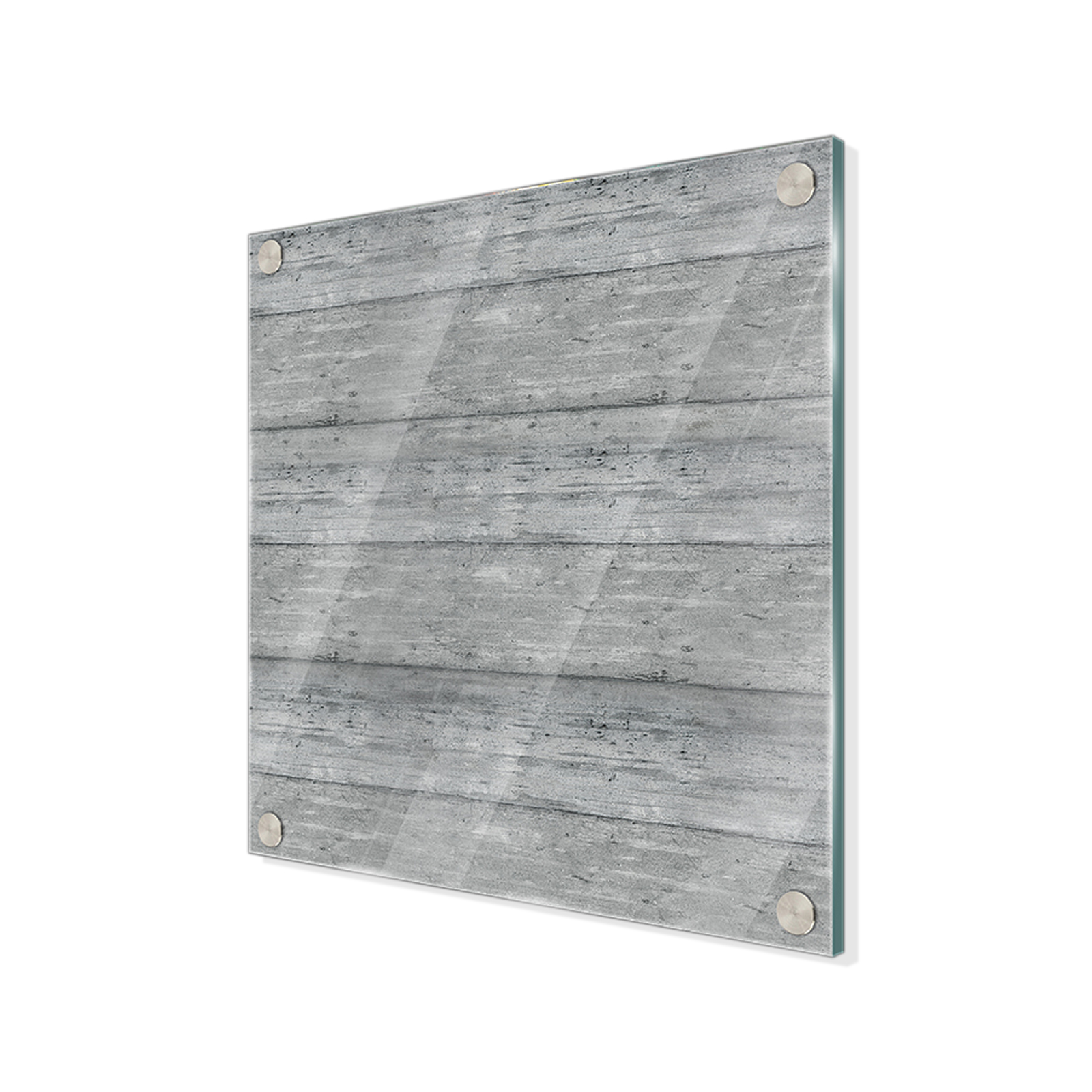 Magnettafel - grau - Beton-Optik - Glas - beschreibbar - 40x40 cm