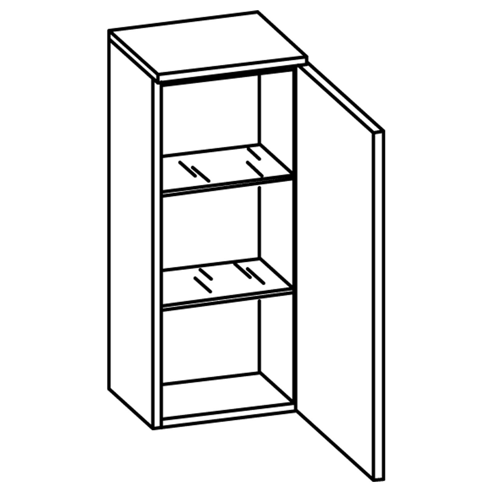 Wandschrank - Riviera Eiche - 30 cm breit