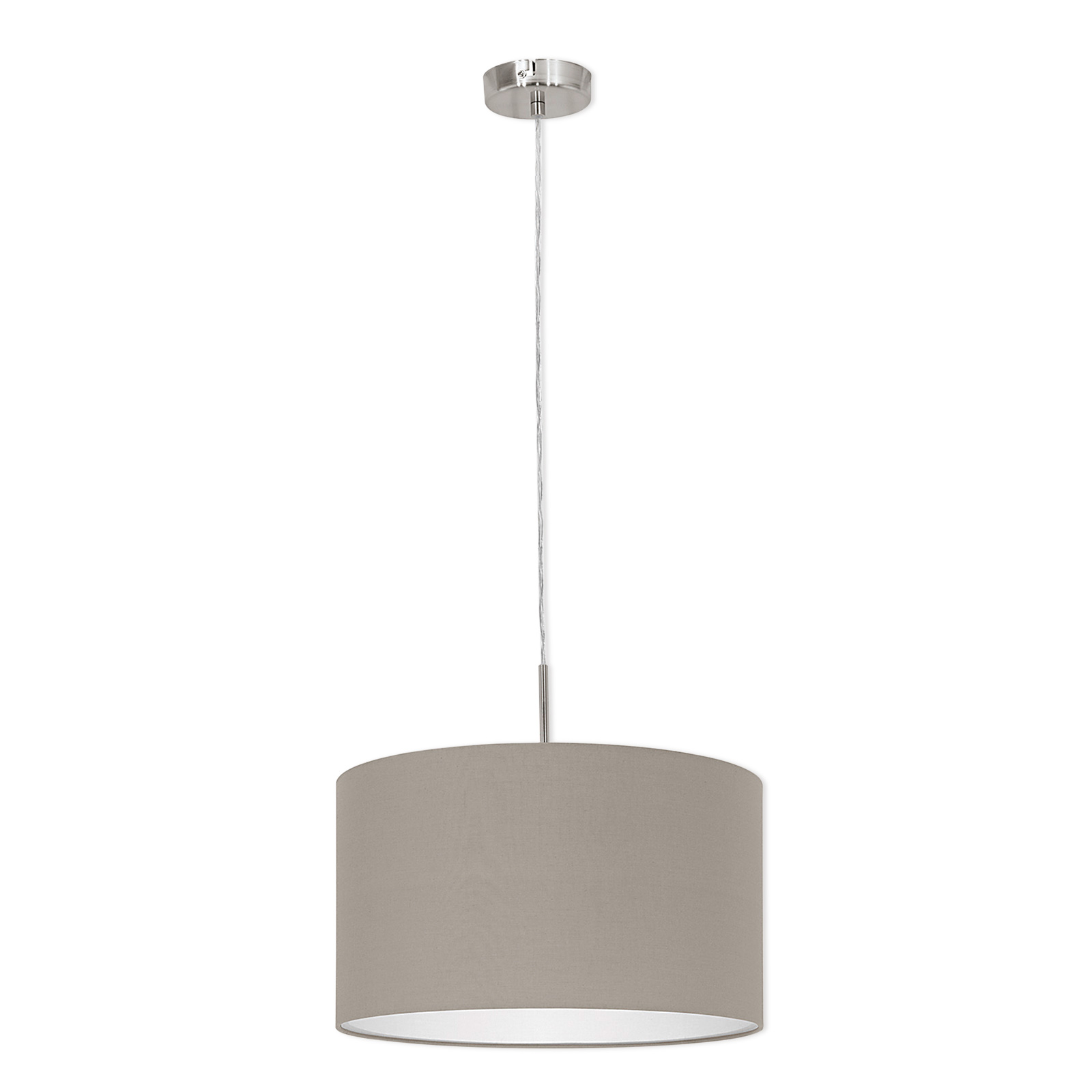 LAMPURA Pendelleuchte - taupe - Stoff - 23 cm