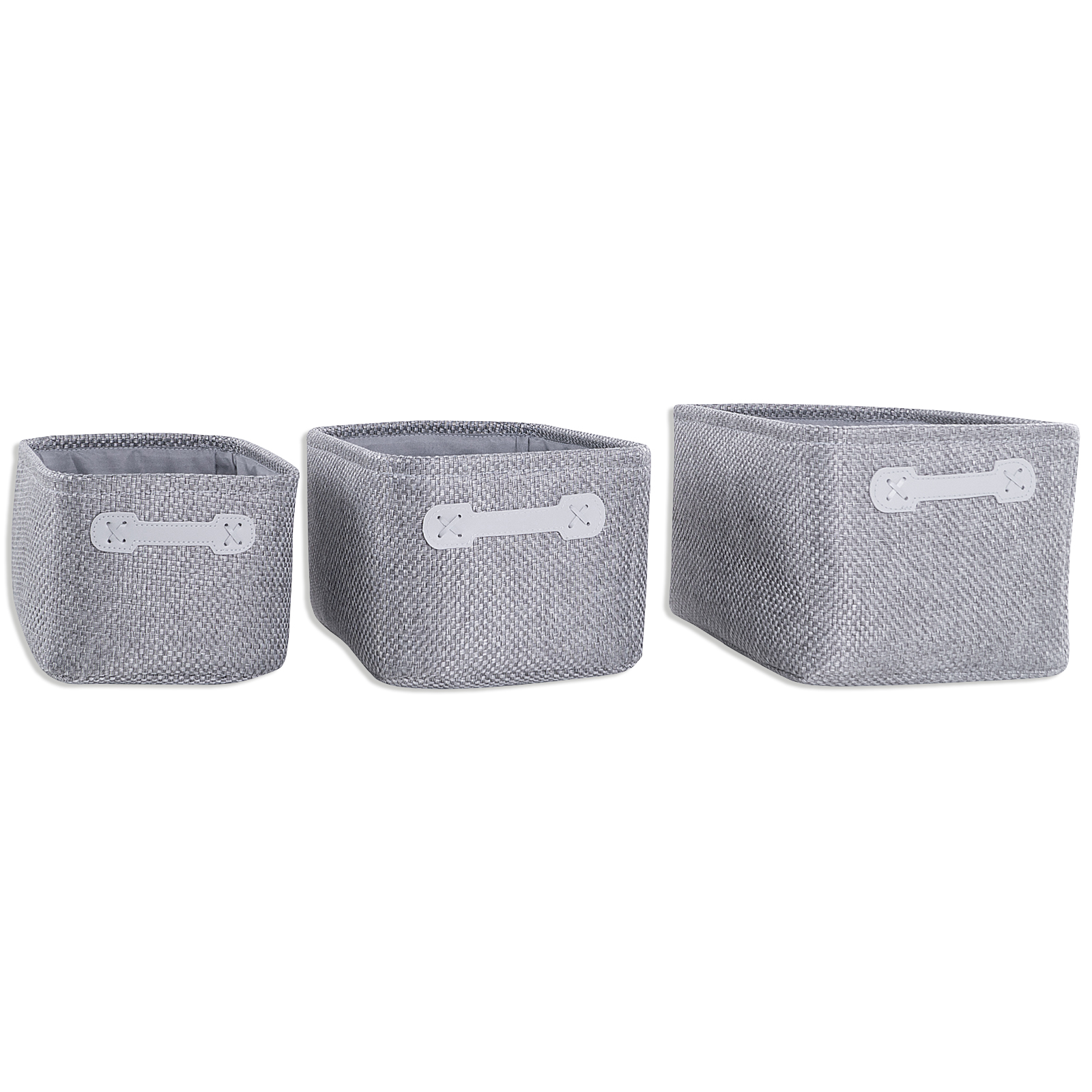 Aufbewahrungsbox - grau - Jute - Größe S