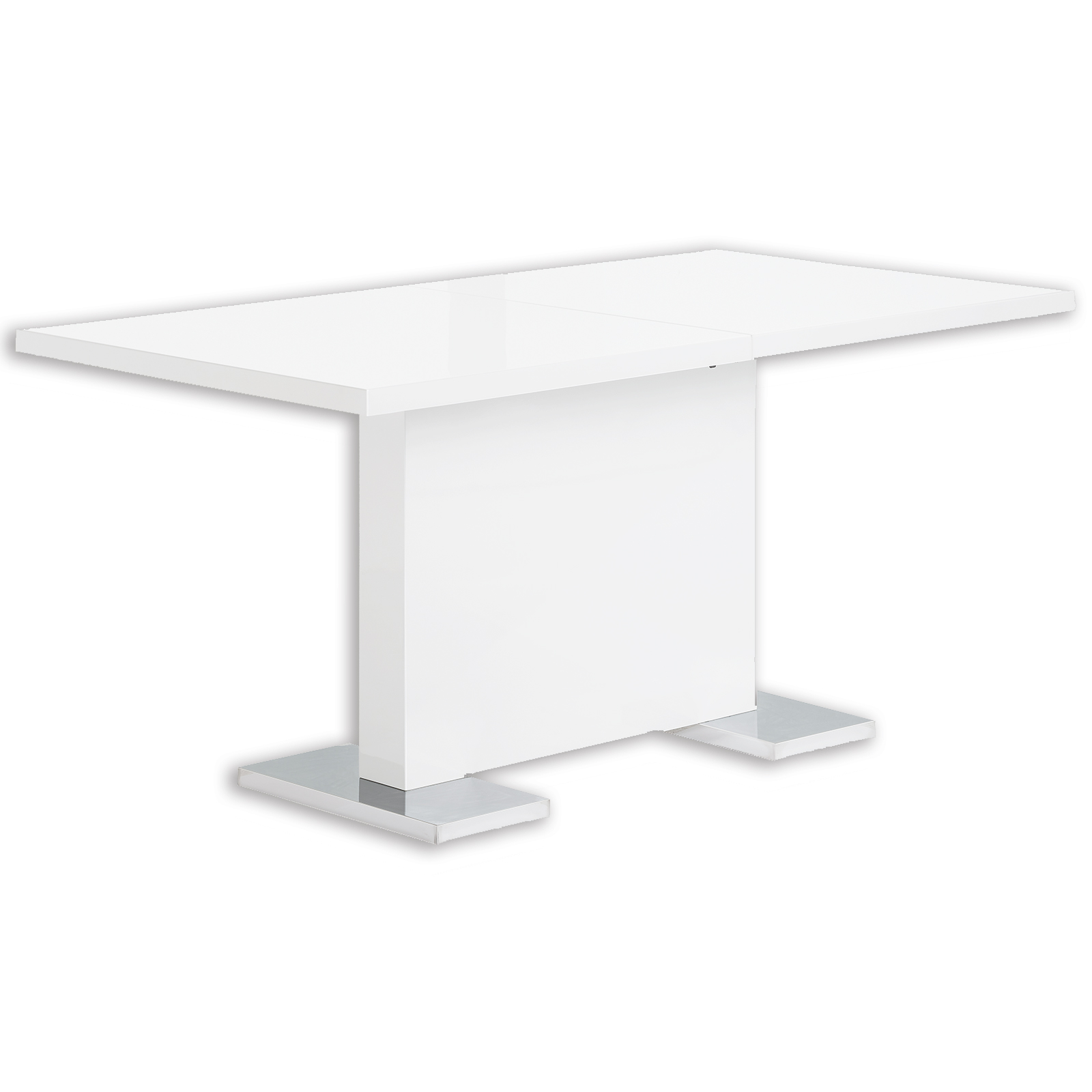 Tisch - weiß Hochglanz - ausziehbar - 120x80 cm | Online ...