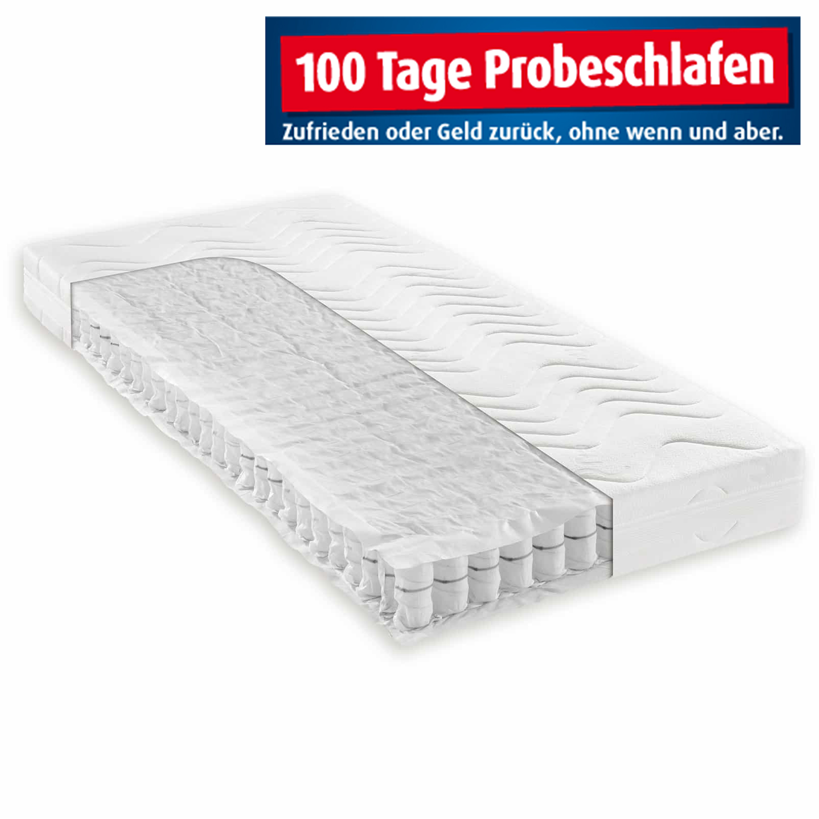Taschenfederkernmatratze KOMFORT MED - H3 - 90x200 cm