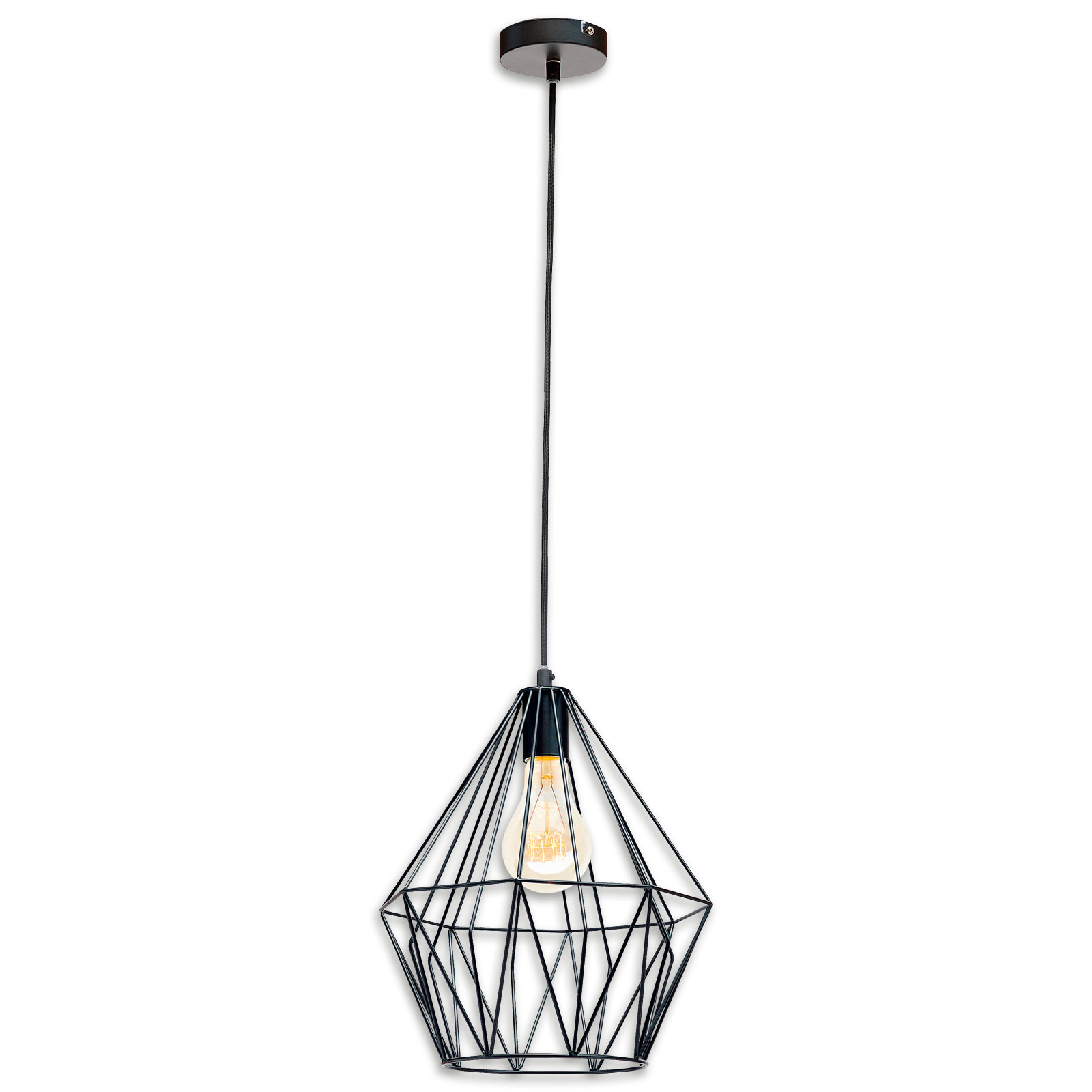 LAMPURA Pendelleuchte - schwarz - Metall - 35 cm