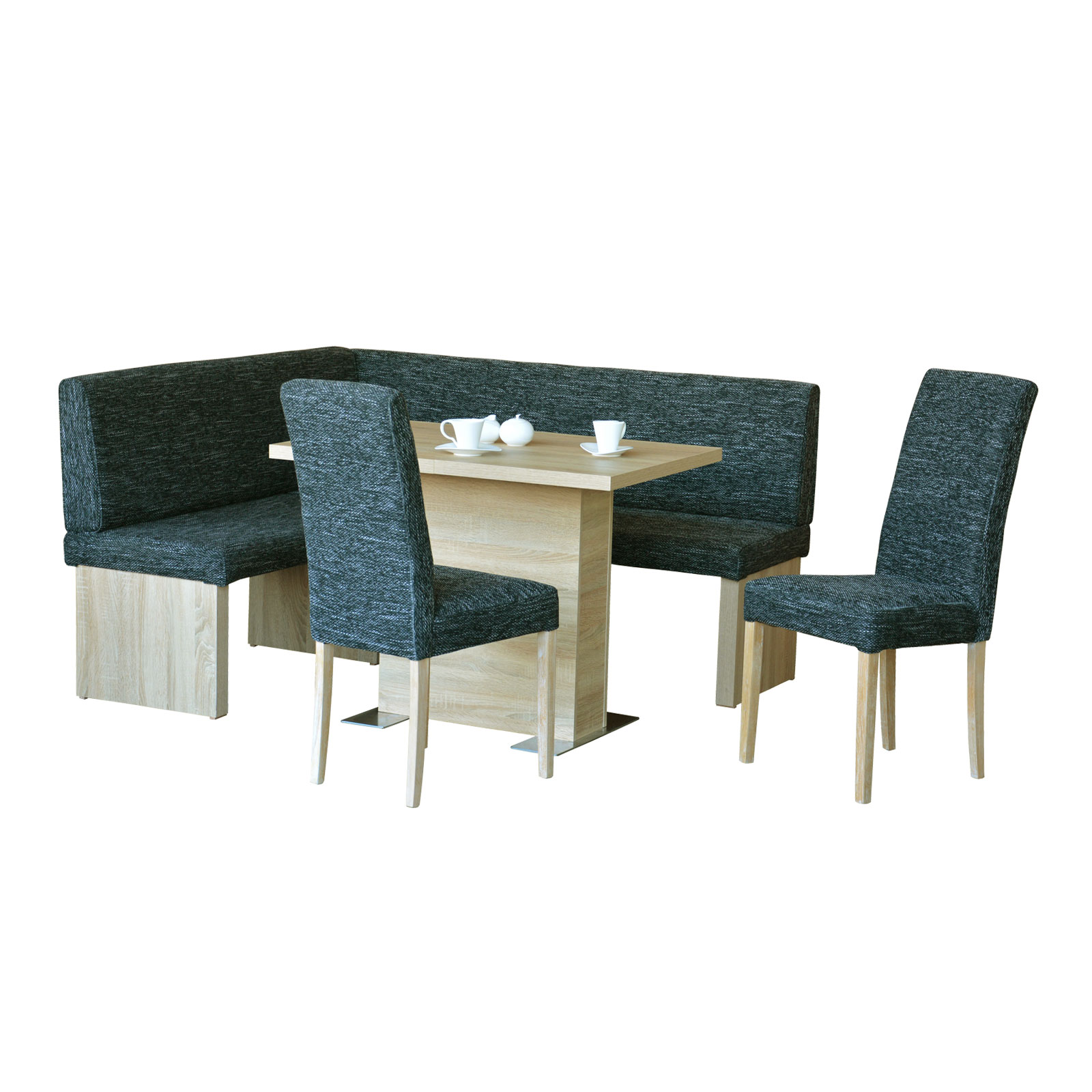Eckbank CAPRICE 6 - Sonoma Eiche-schwarz