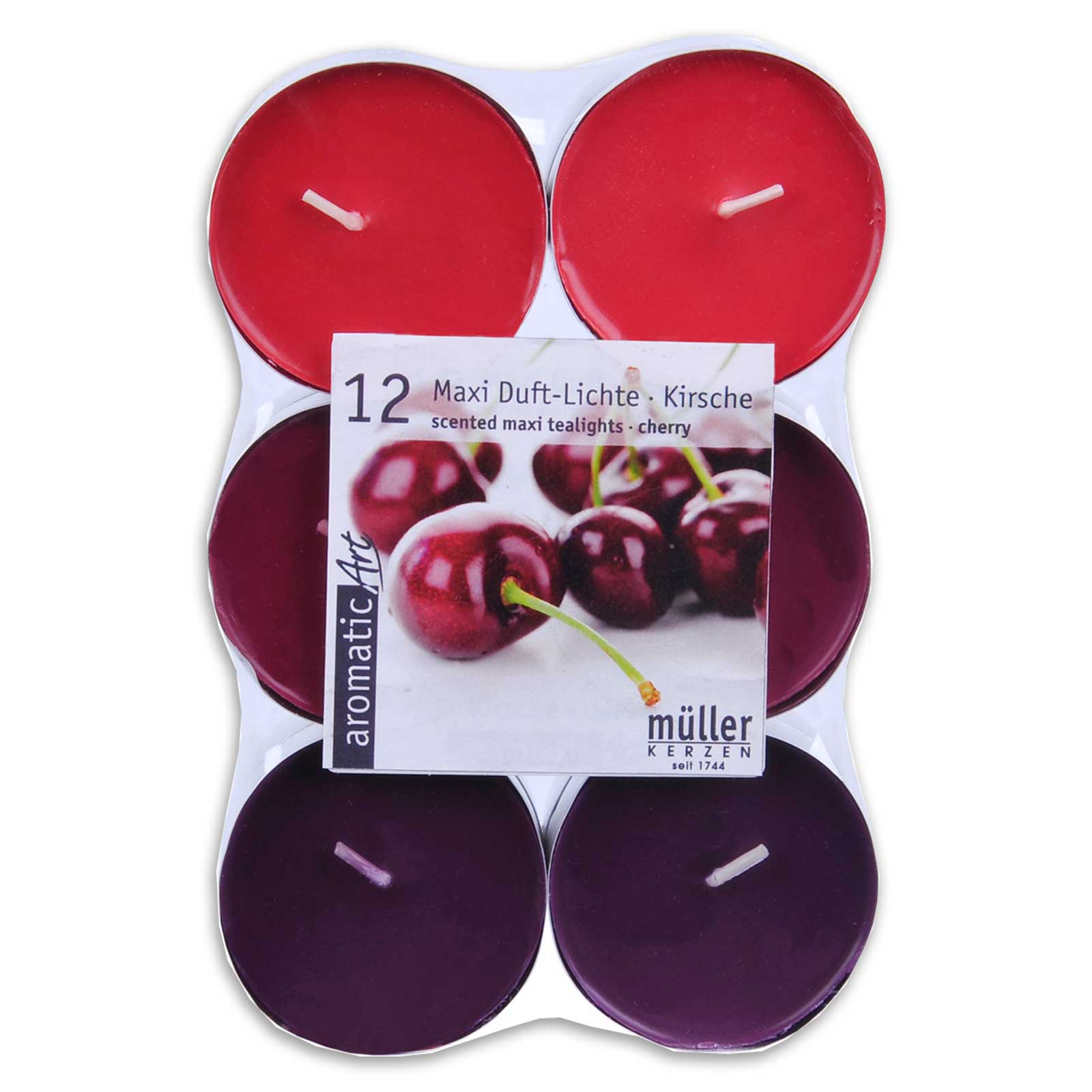 12er-Set Maxi Duft-Teelichte - sortiertes Design
