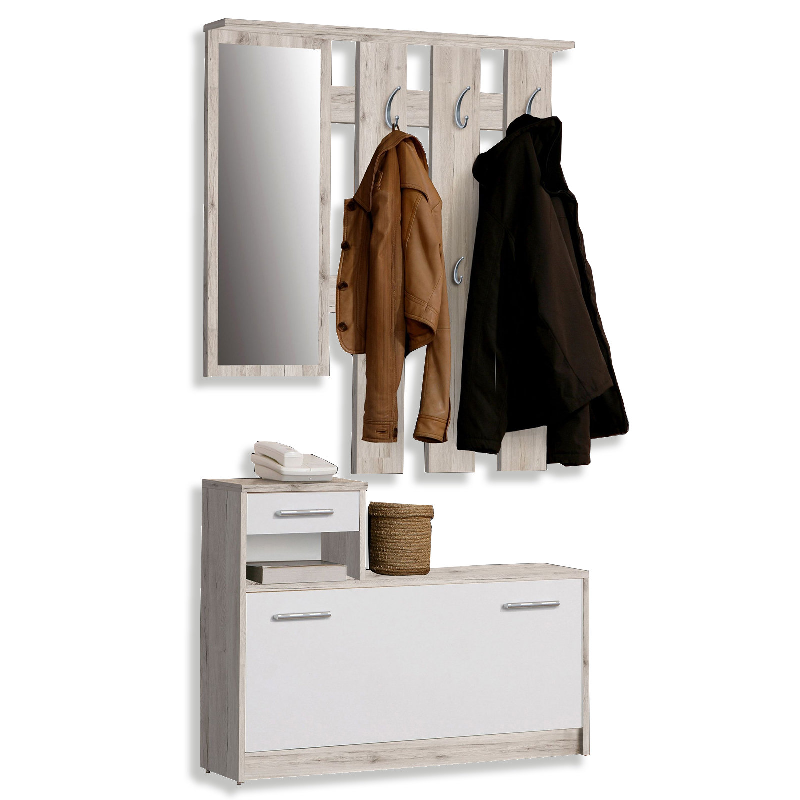 Garderobe - Sandeiche - 98 cm breit