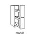 Apothekerschrank - anthrazit-Sonoma Eiche - 30 cm breit