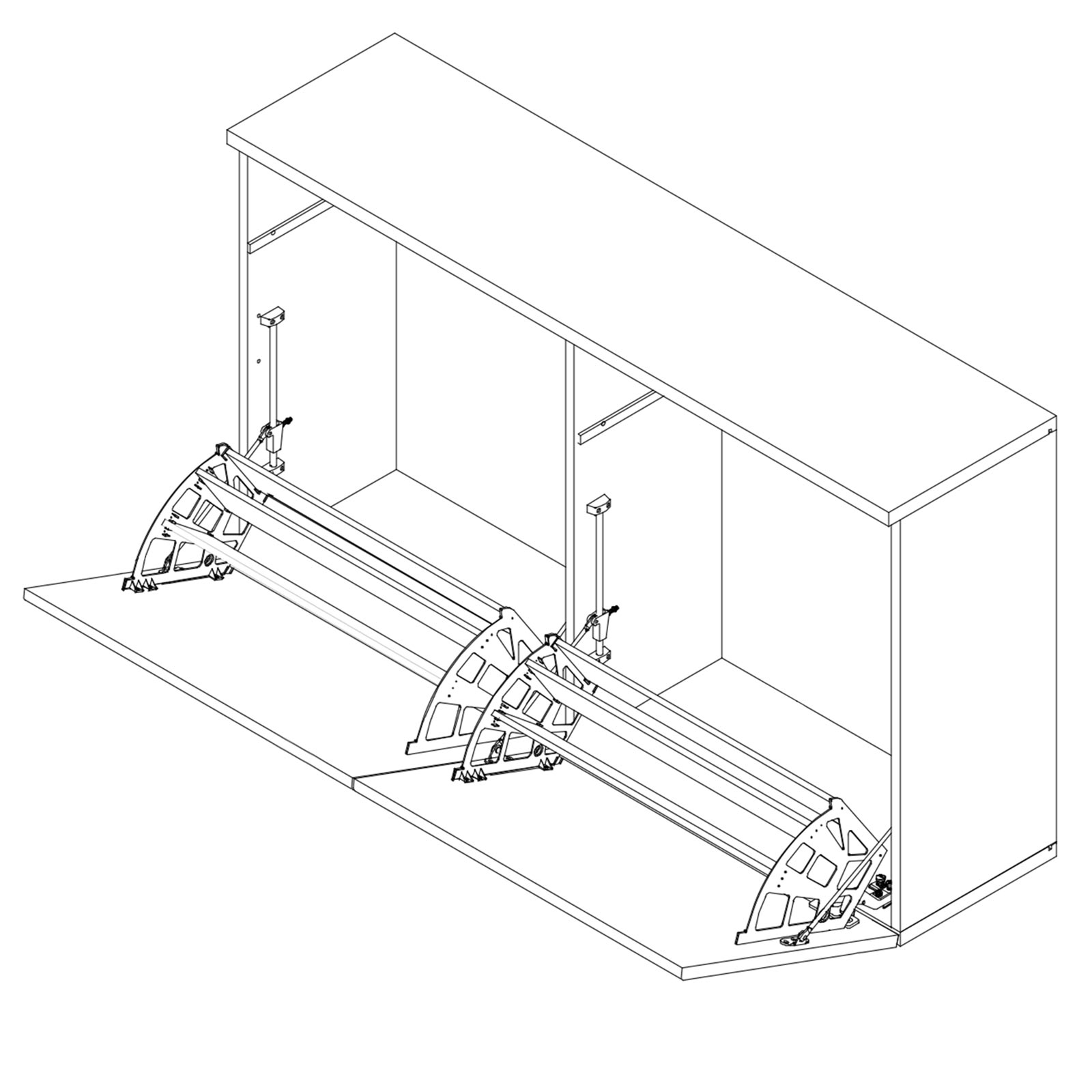 Schuhschrank - weiß Hochglanz - 120 cm breit