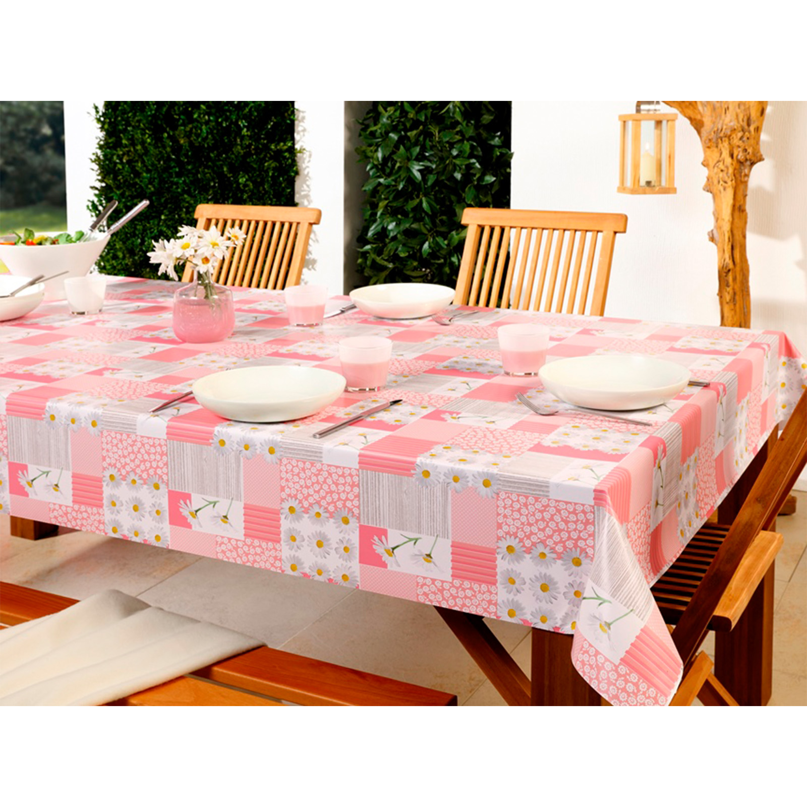 Tischdecke - rosa - Margarite - 140 cm breit