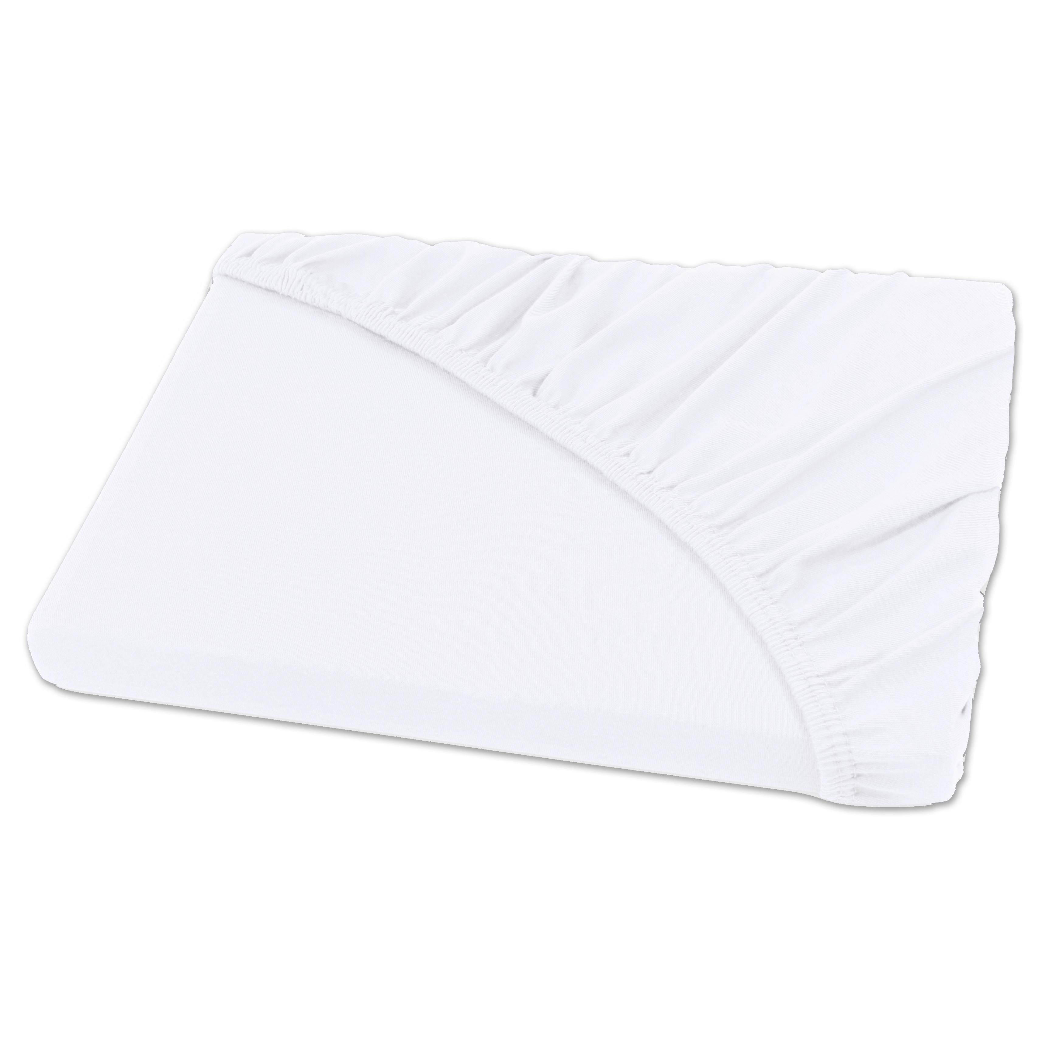 Ella@HOME Jersey-Boxspring-Spannbettlaken - weiß - 180x200 cm