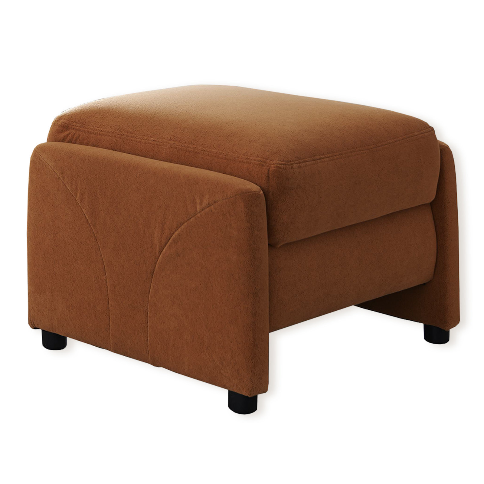 polsterpower Relaxhocker - terracotta - Flockvelours