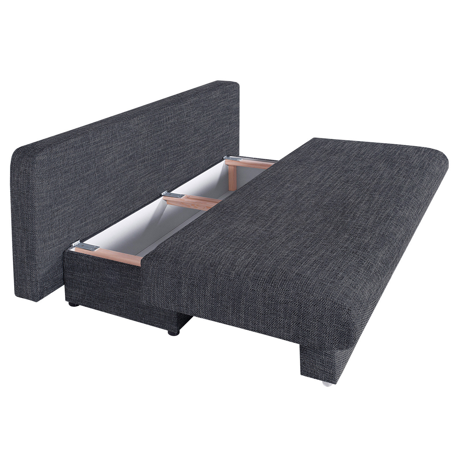Schlafsofa - schwarz - inklusive Kissen