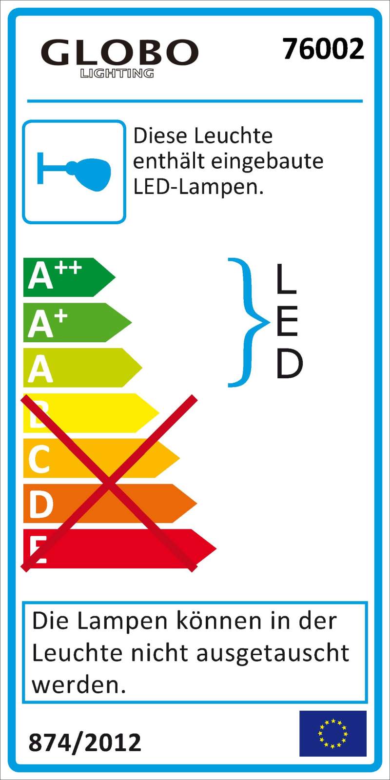 LED-Wandleuchte - Altmessing