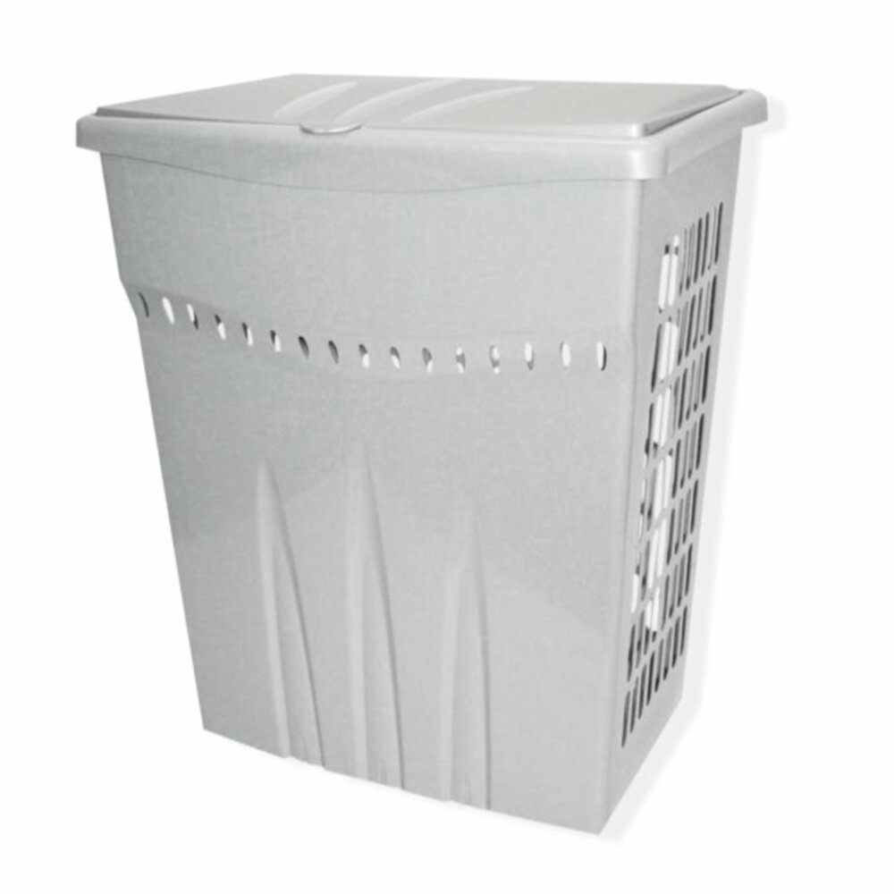 Wäschebox - silber - Klappdeckel - 60 Liter | Online bei ROLLER kaufen