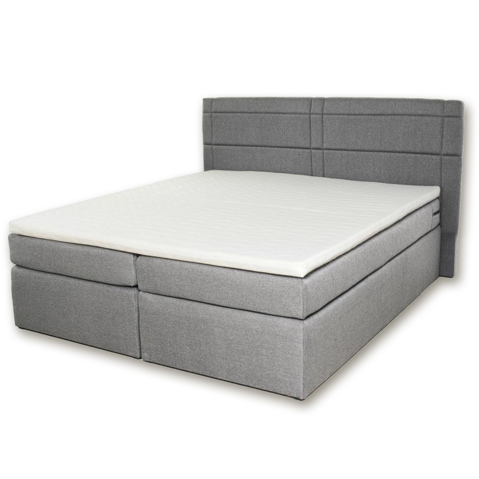 Boxspringbett - hellgrau - H3 - 180x200 cm