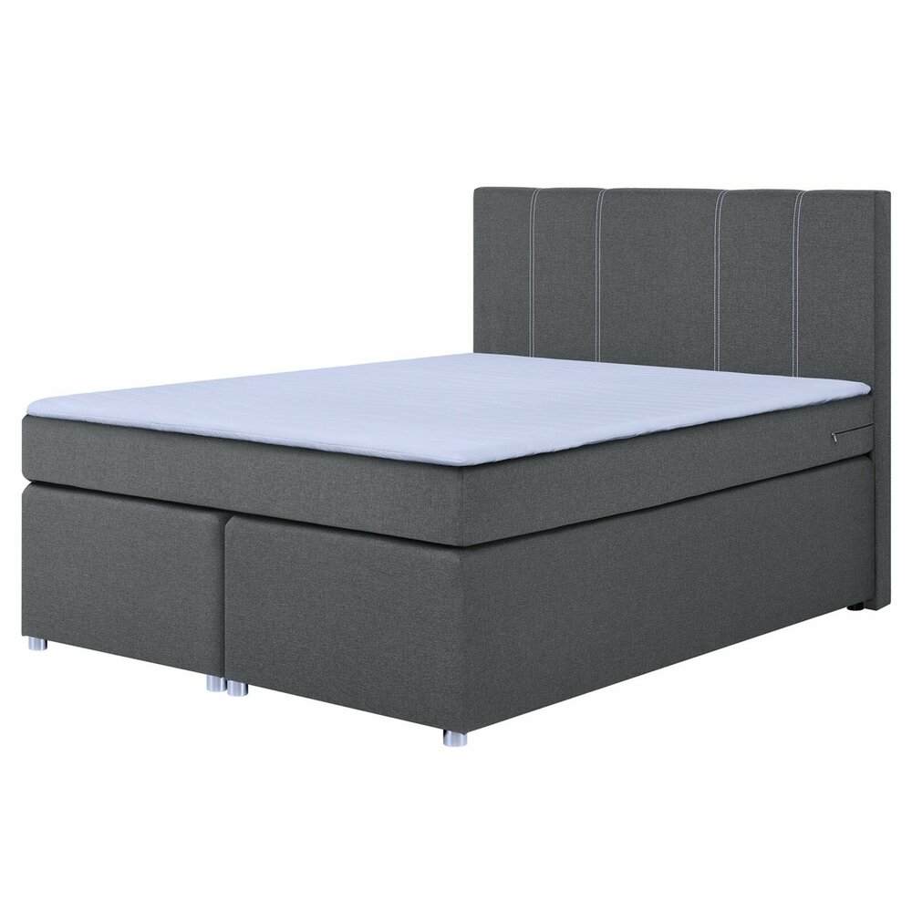 Boxspringbett - silver- H3 - Bonell-Federkern - 140x200 cm | Online bei ...