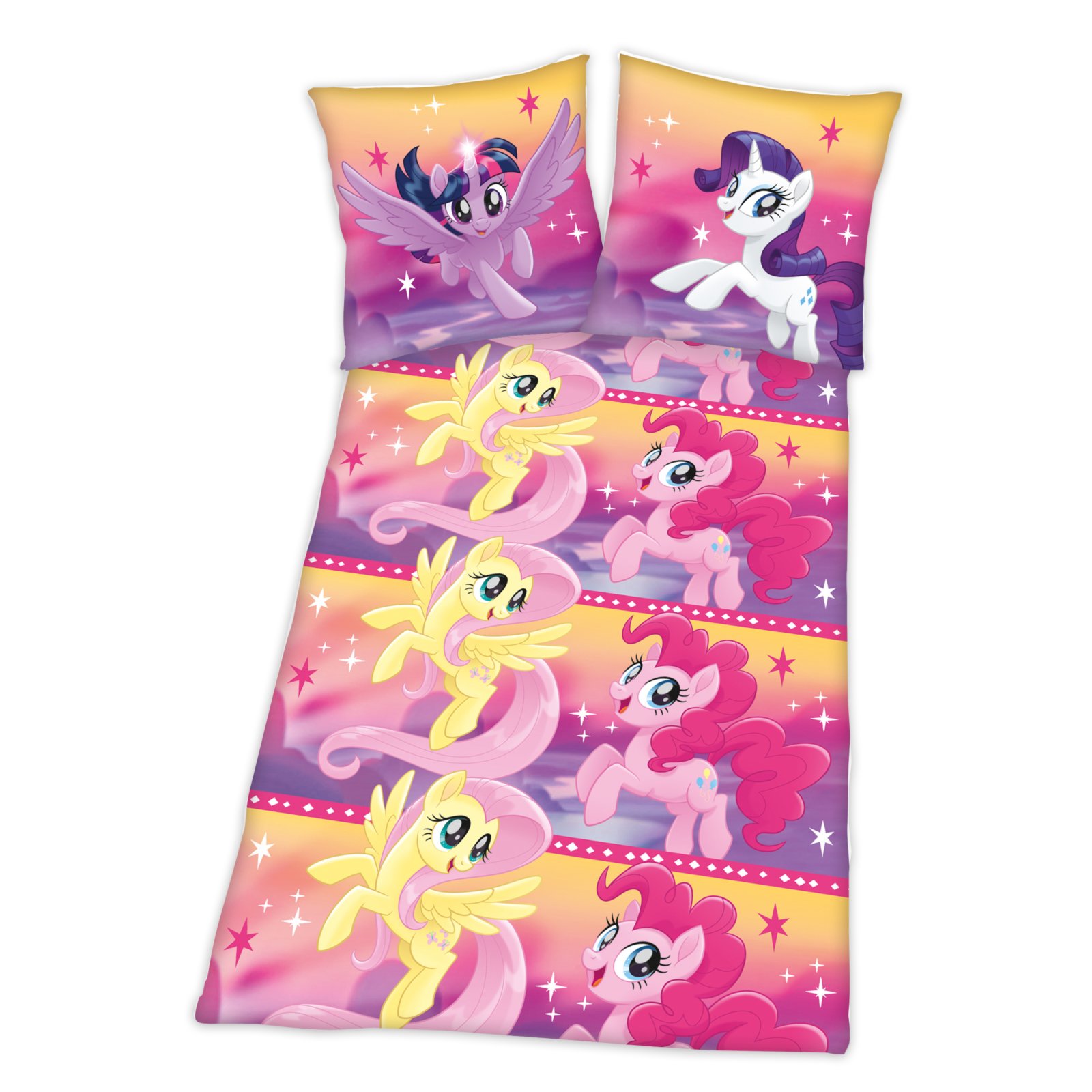 Renforcé-Bettwäsche MY LITTLE PONY - mit Knopfleiste - 135x200 cm | Kinderbettwäsche ...