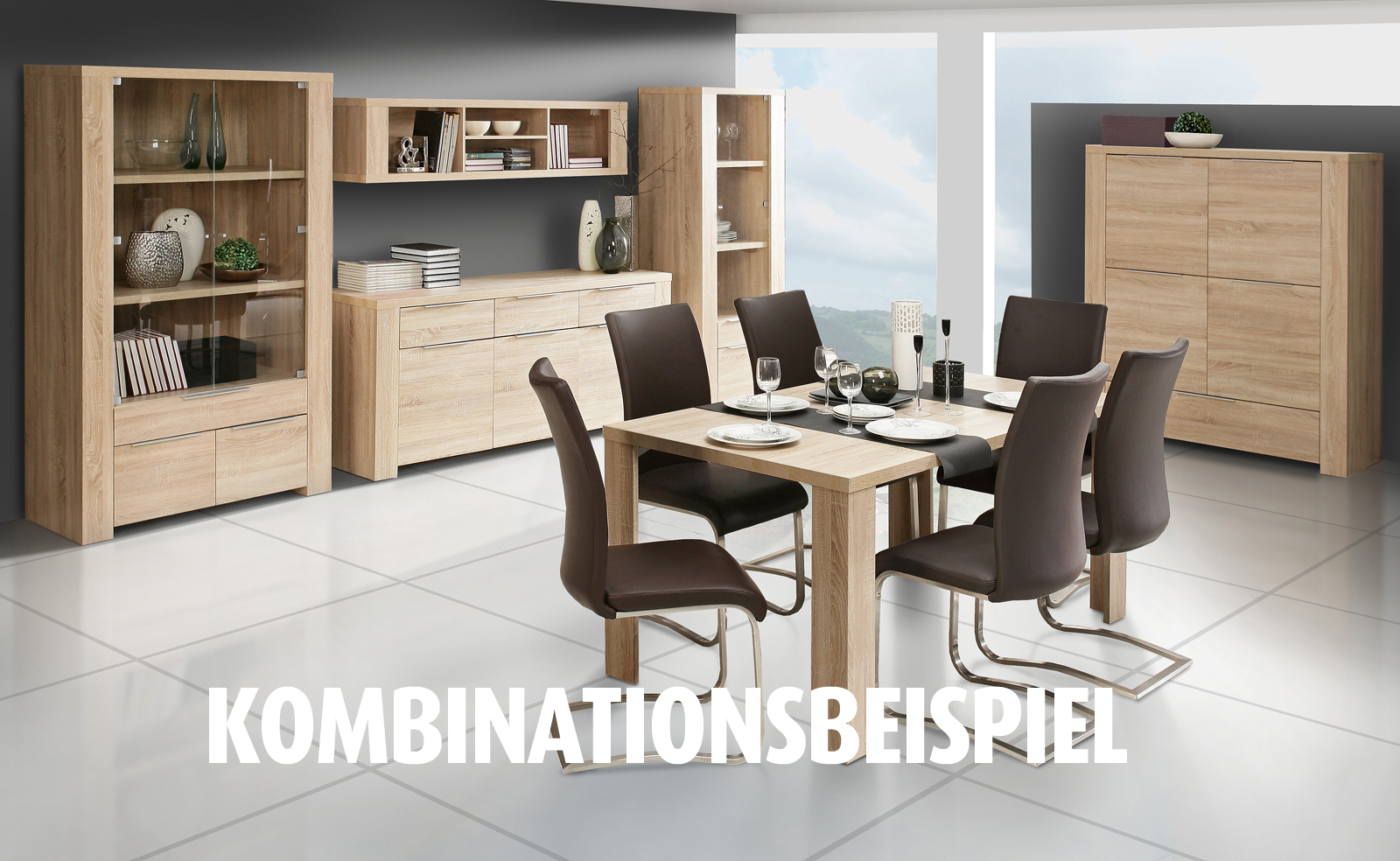 Sideboard - Sonoma Eiche - 218,4 cm