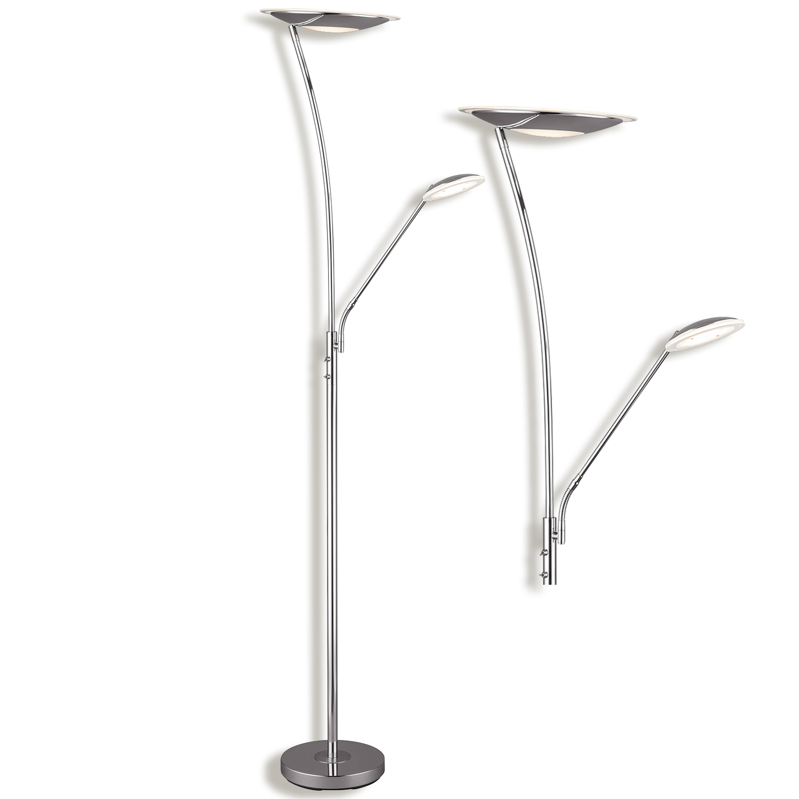 LAMPURA LED-Deckenfluter - silber - 180 cm