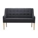 Bank - grau - Eiche natur - 140 cm