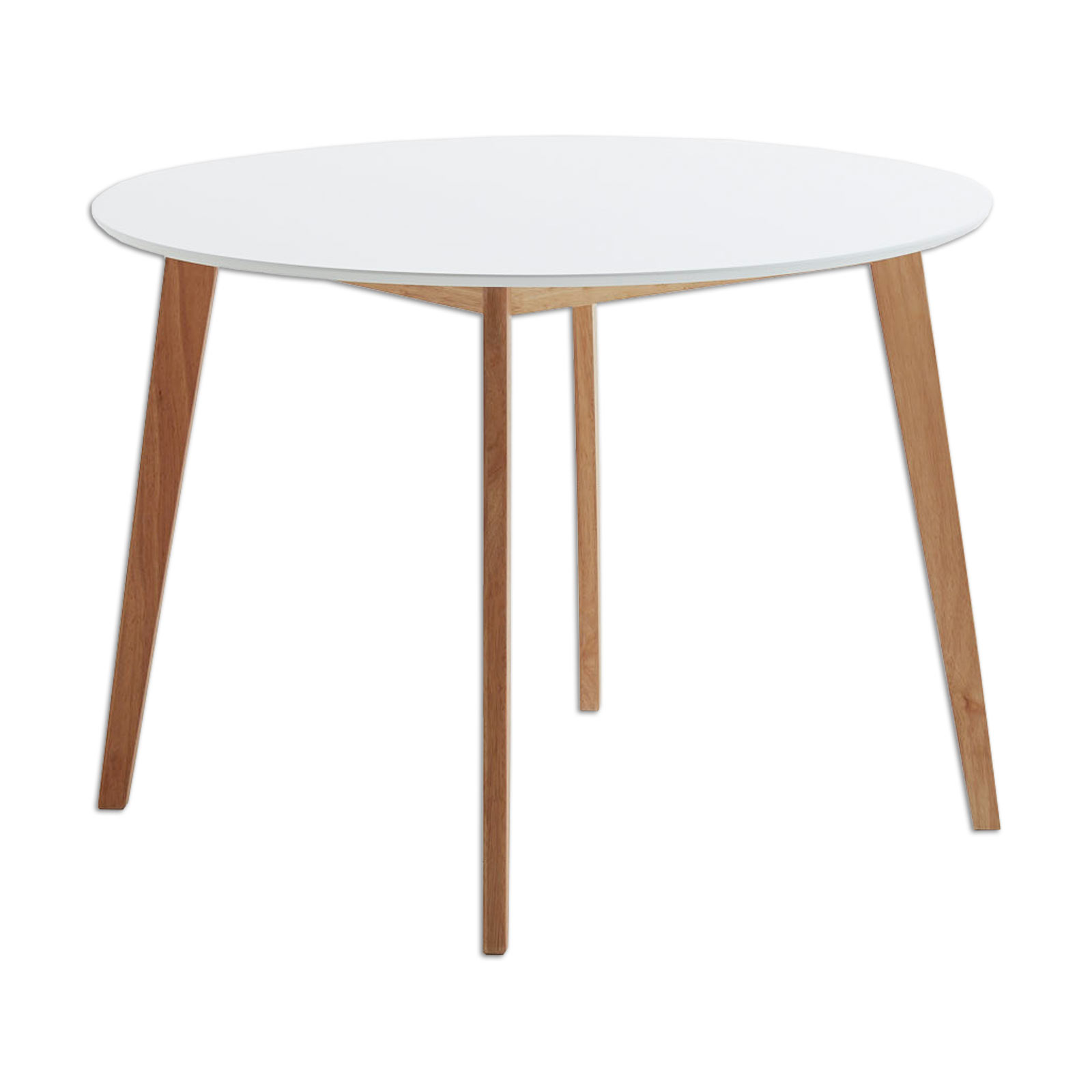 Esstisch - weiß-natur - teilmassiv - Ø 105 cm | Online bei ROLLER kaufen