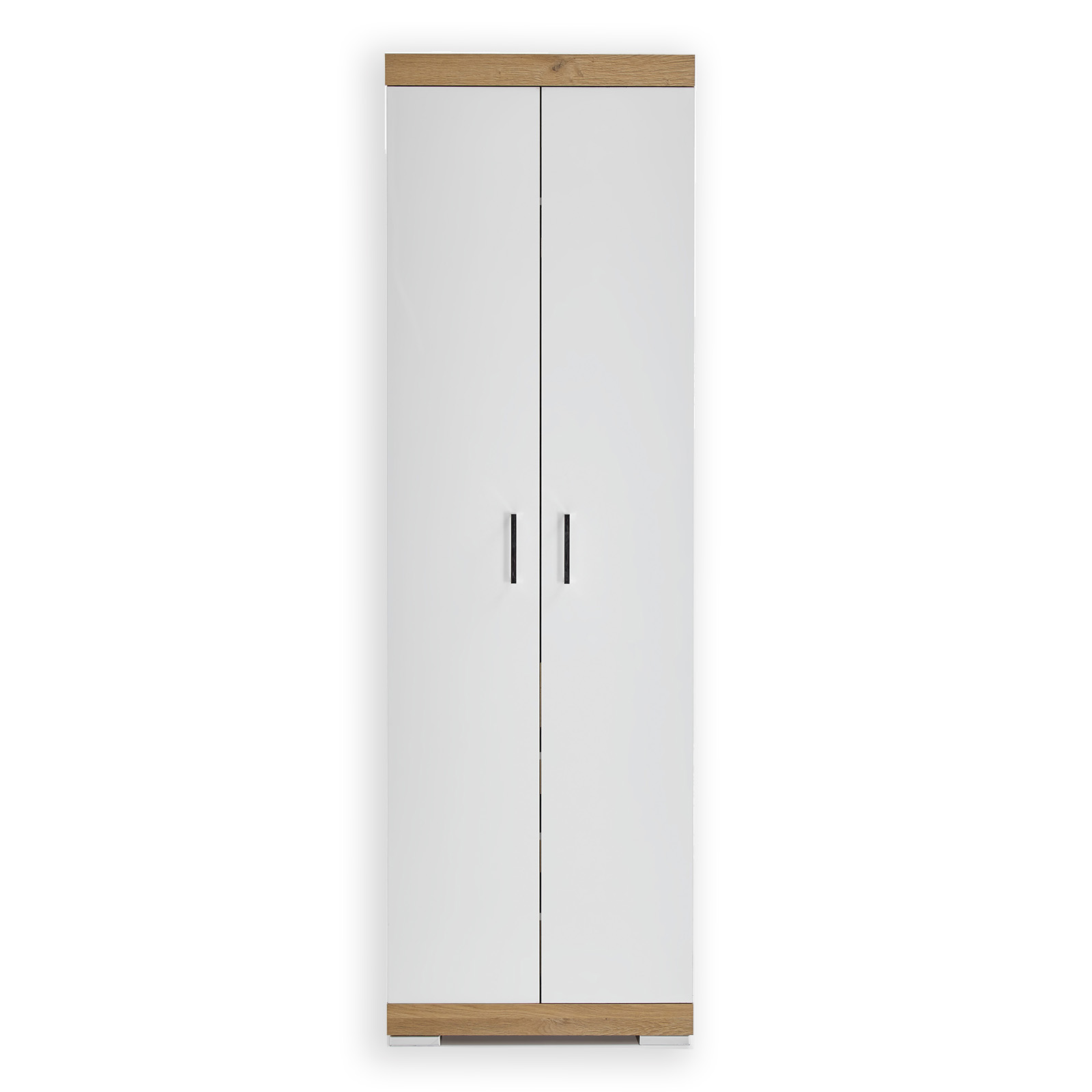 Garderobenhochschrank - Alteiche-weiß - 60 cm breit