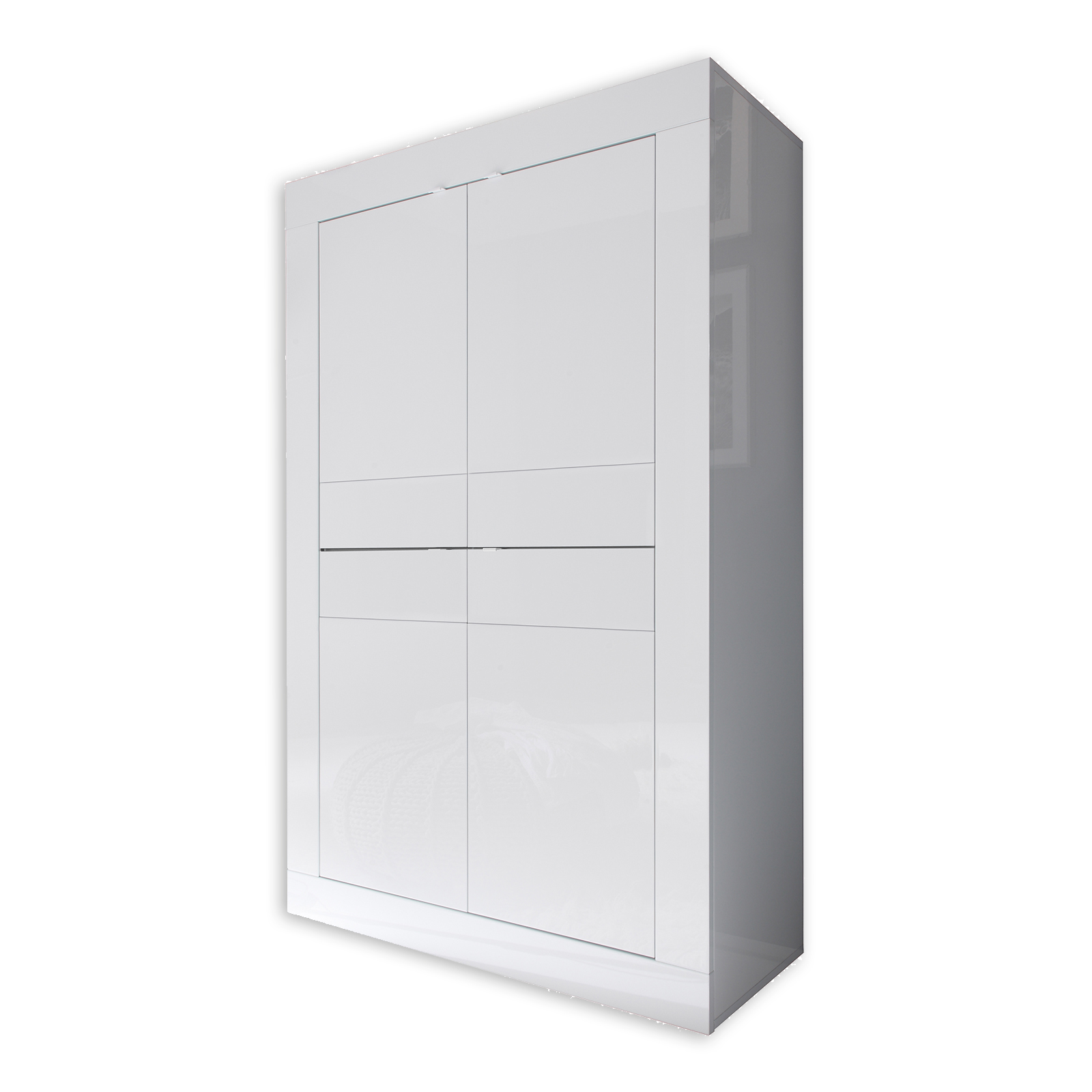 Highboard - weiß Hochglanz - 102 cm breit