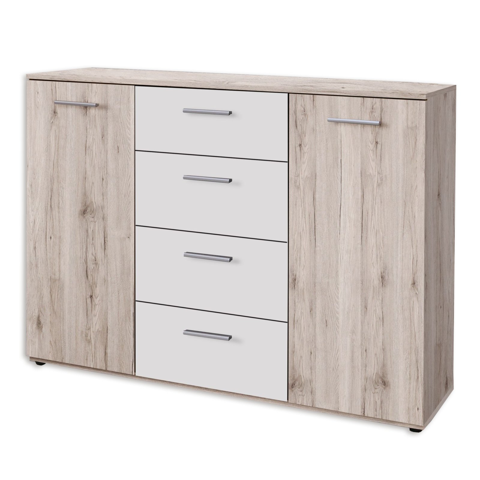 Kommode BEACH - Sand Eiche - weiß | Kommoden & Sideboards ...