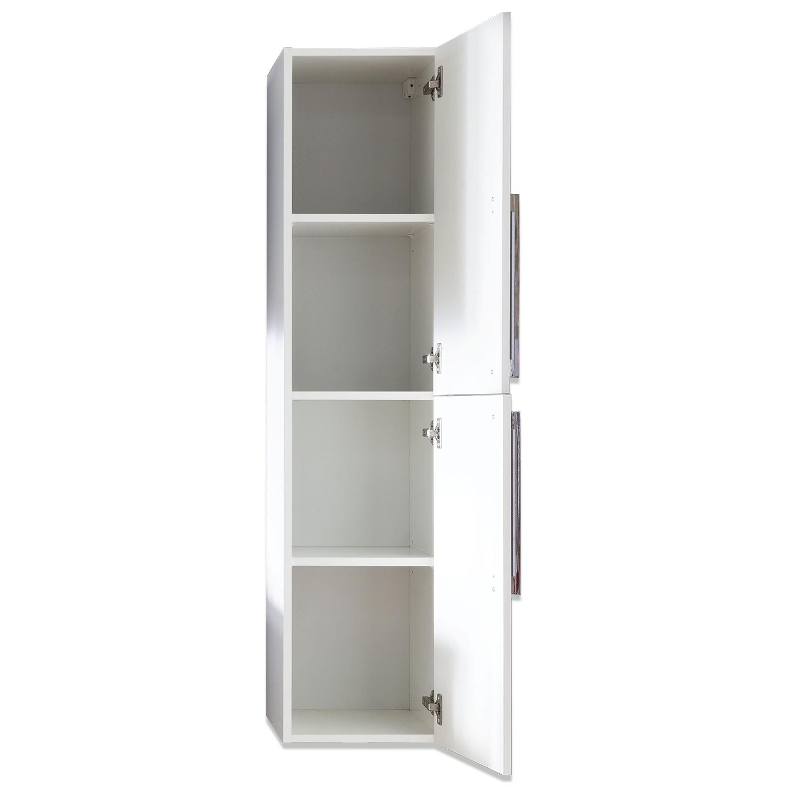 Hängehochschrank - weiß Hochglanz - 2 Türen - 32 cm breit