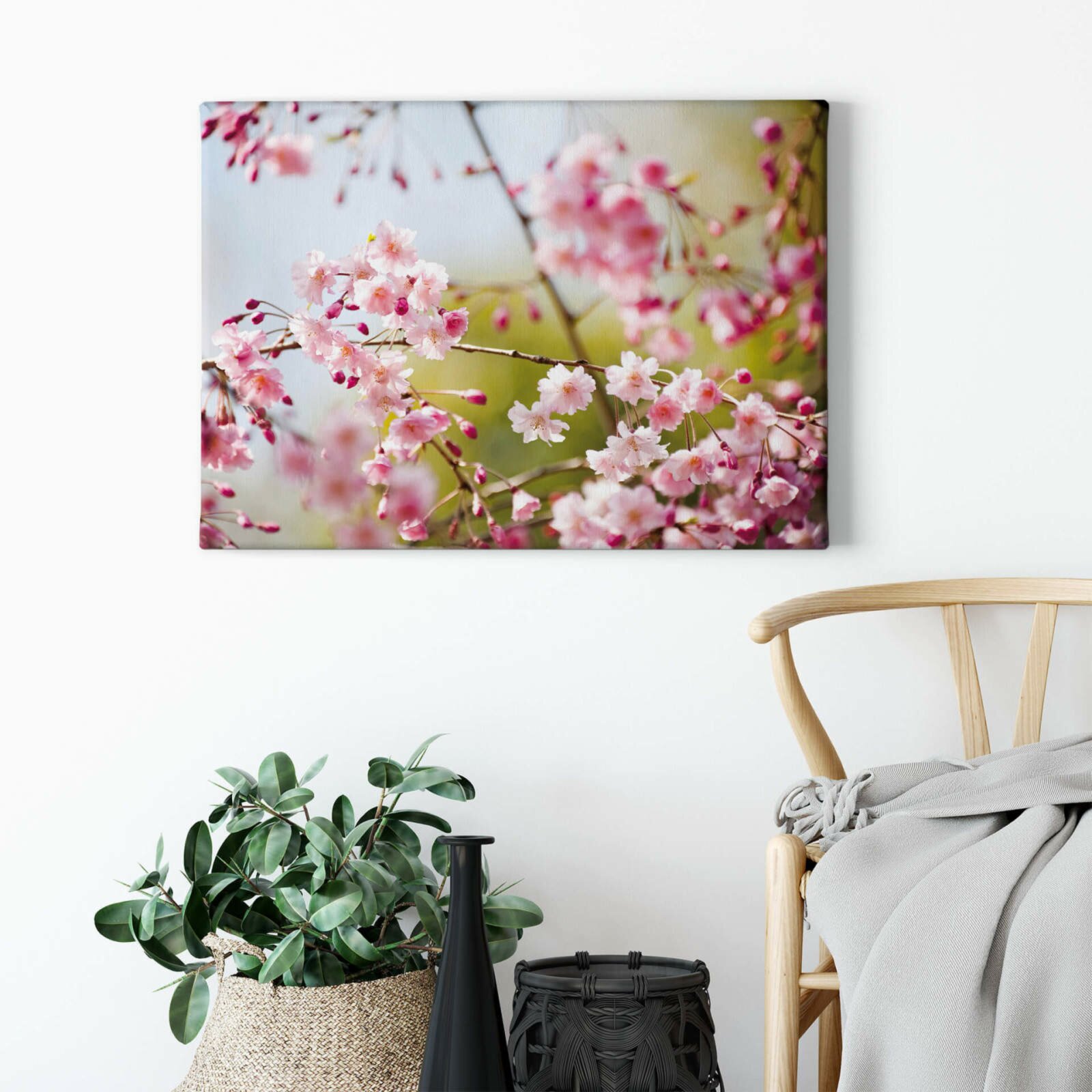 Leinwandbild KIRSCHBLÜTEN - rosa - 70x50 cm | Online bei ROLLER kaufen
