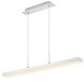 LED-Pendelleuchte AGANO - alu-weiß matt - 150 cm