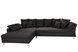 Ecksofa - schwarz - beidseitig montierbar
