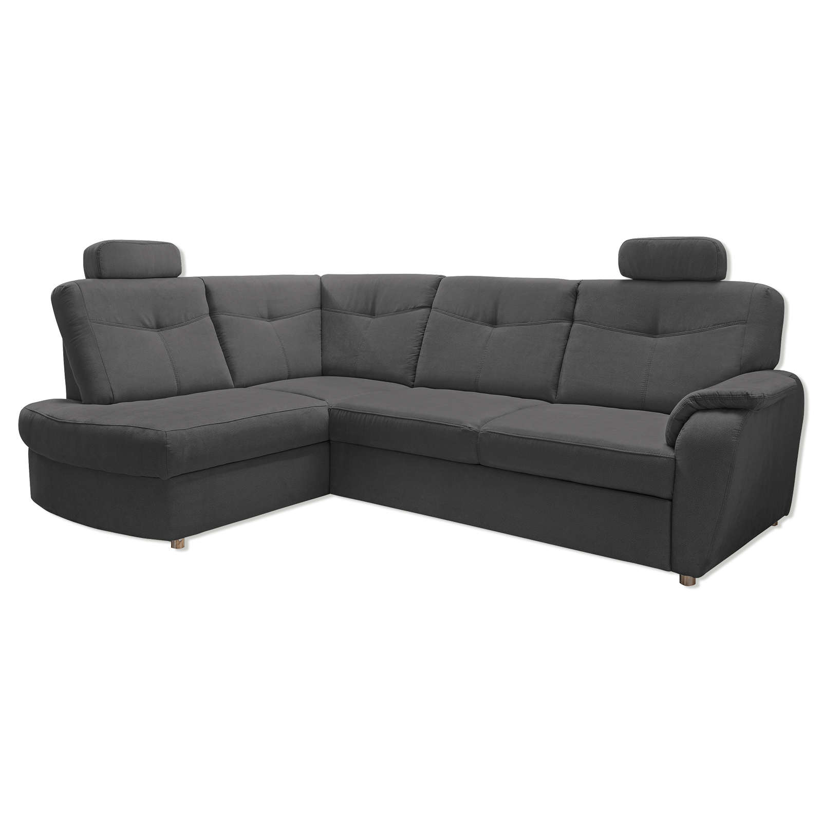 Ecksofa - anthrazit - Microfaser - Liegefunktion