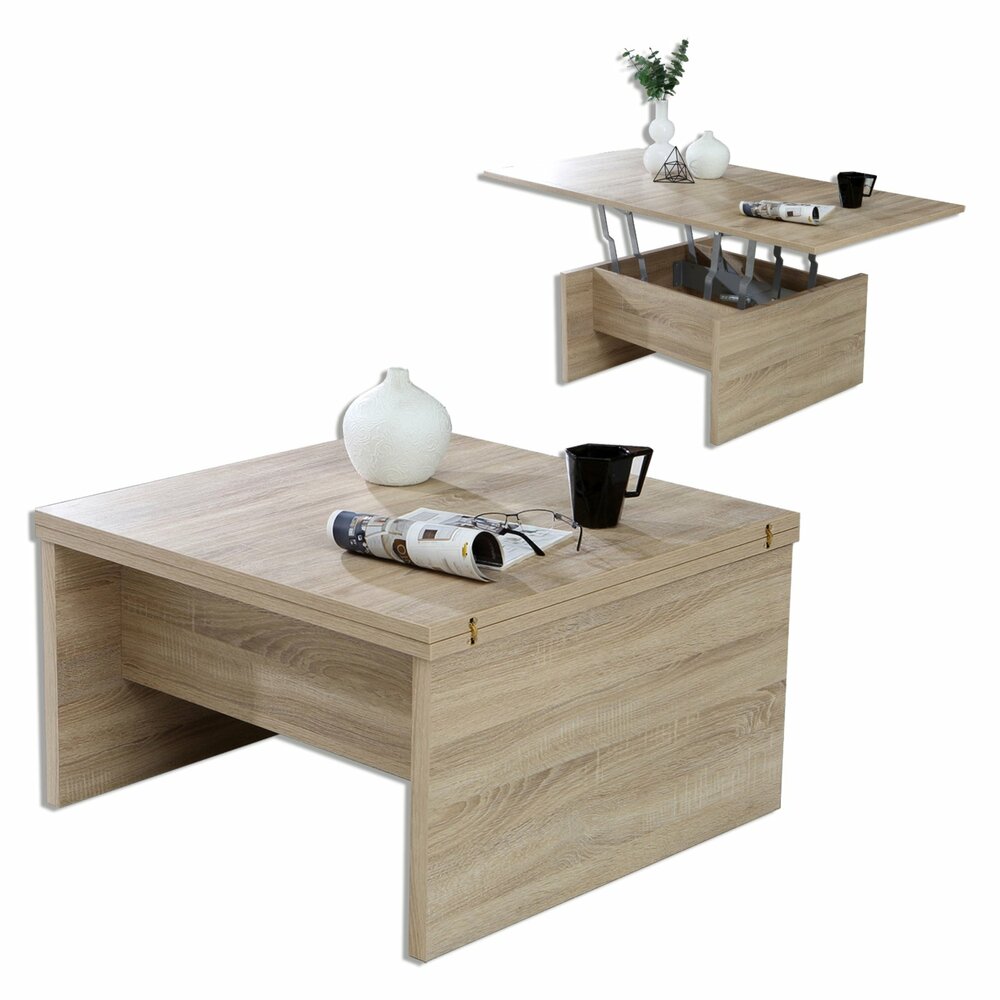 Couchtisch Sonoma Eiche 80x80 cm Online bei ROLLER kaufen