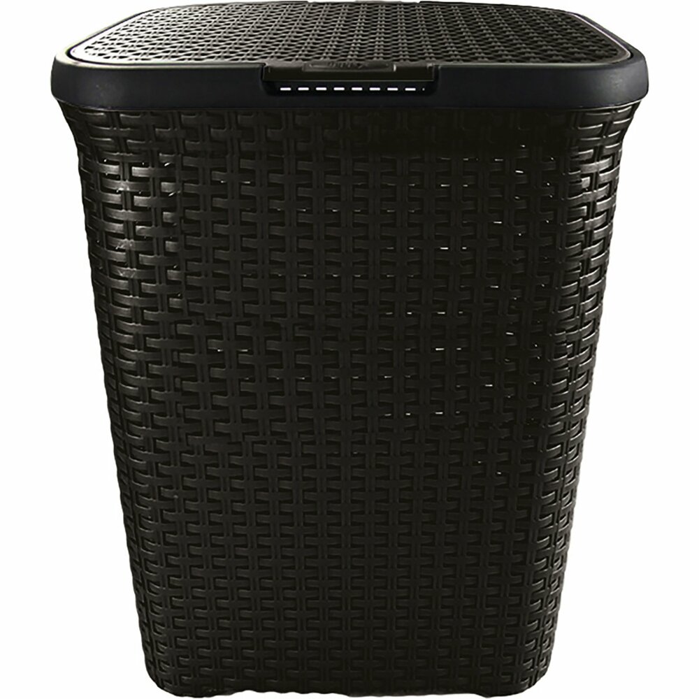 Wäschekorb - schwarz - Kunststoff - 60 Liter | Wäschekörbe & Sammler