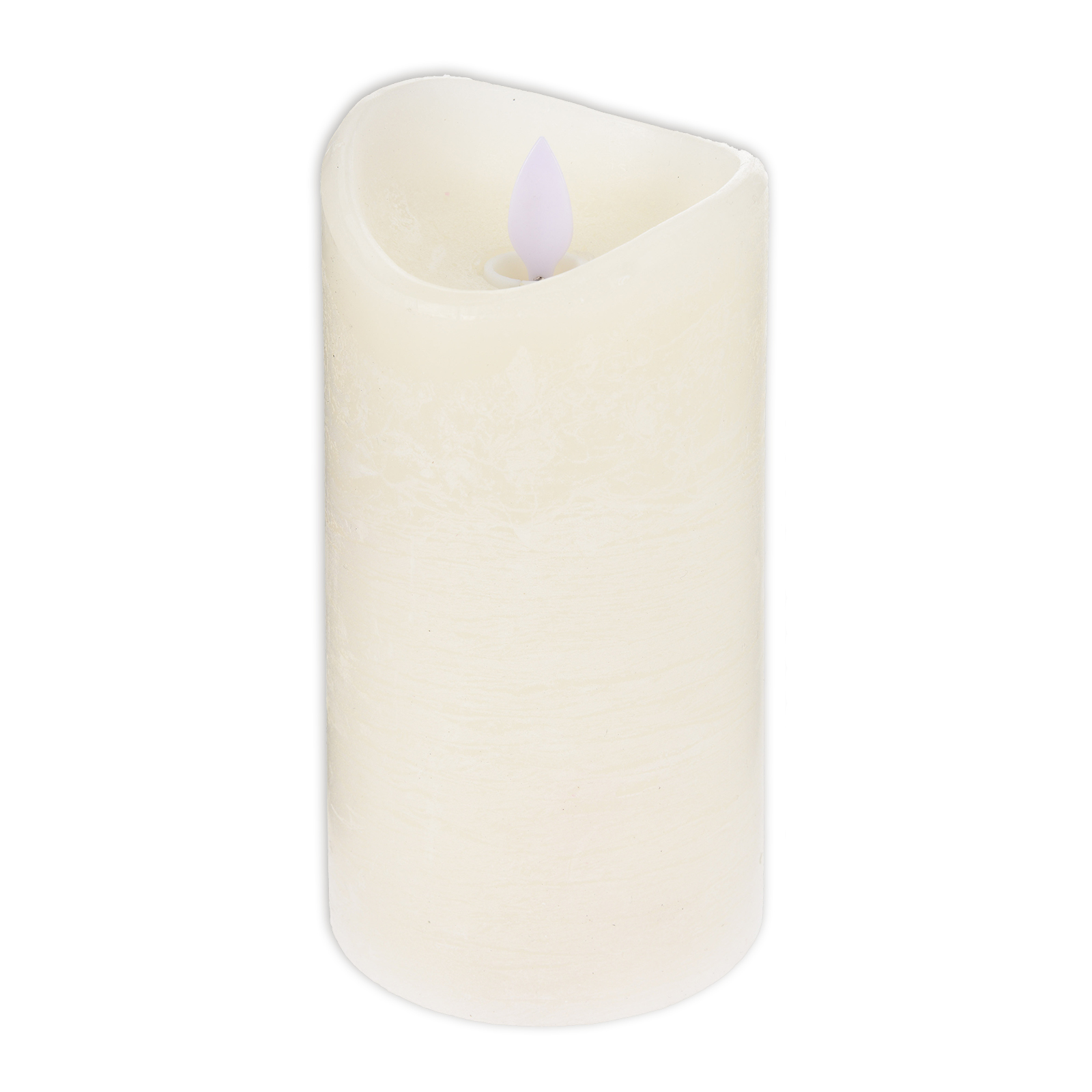 LED-Kerze - creme - flackernd - 15 cm hoch
