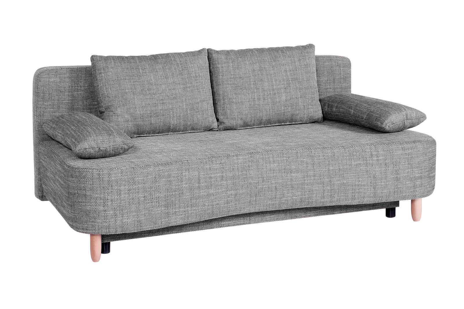Schlafsofa - grau - Federkern - Liegefunktion