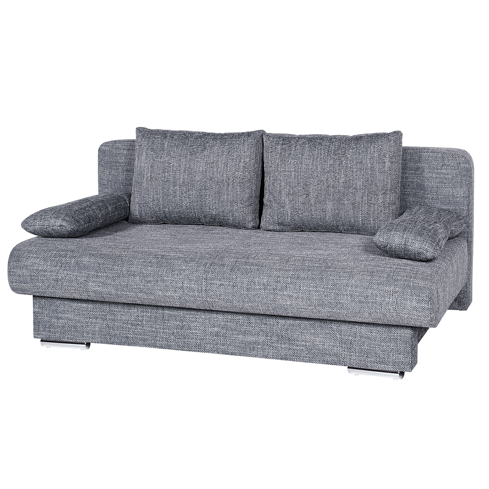 Schlafsofa - grau - inklusive Kissen