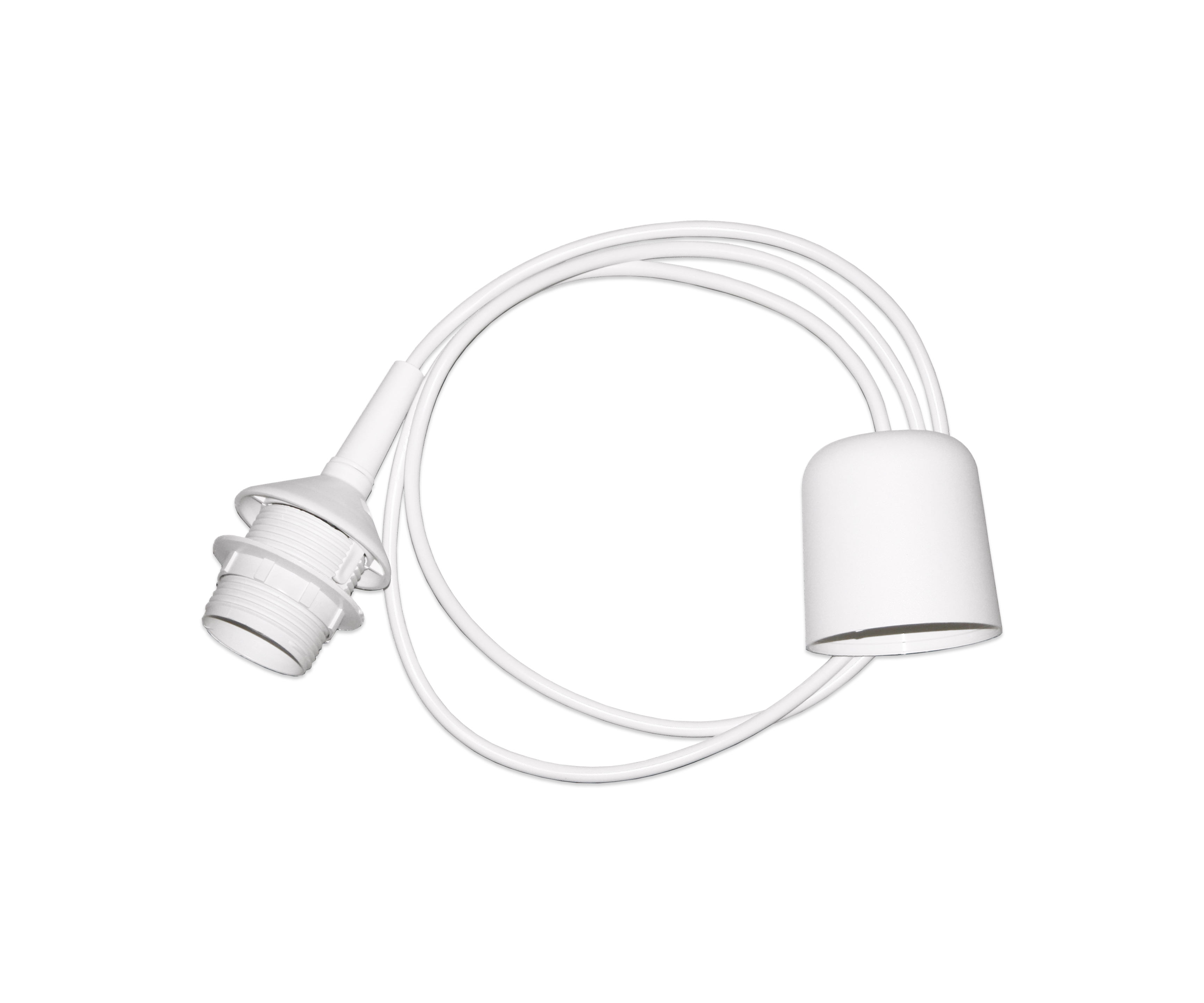 Schnurpendel - weiß - E27 - 100 cm lang