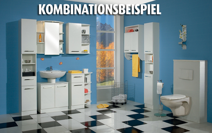 Hochschrank - weiß - glänzend - 30 cm breit